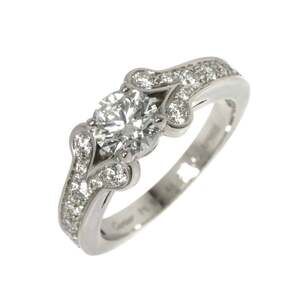 CARTIER Silver Diamond 2C Ring #48